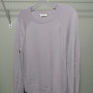 Soft light purple wool crew neck thin sweater